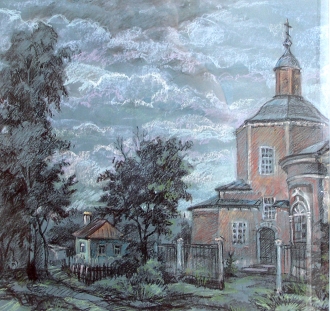 картина художника Пайманова " Рождественская церковь"